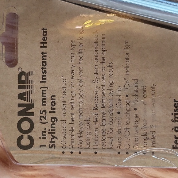 Brand New Conair Instant Heat Styling Iron-1" - Picture 4 of 4